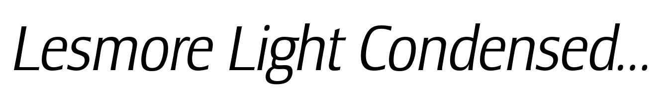 Lesmore Light Condensed Italic